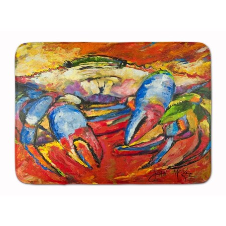 Carolines Treasures Blue Crab Red Machine Washable Memory Foam Mat JMK1107RUG